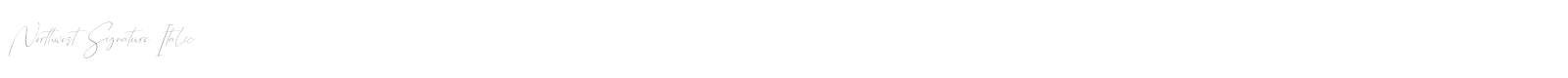 Northwest Signature font preview